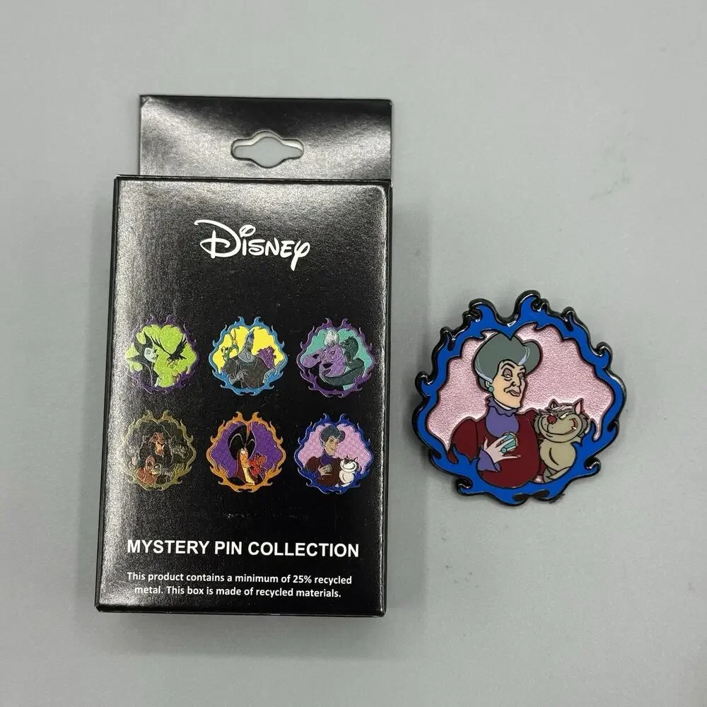 Disney Villains & Sidekicks Blind Pins New - LADY TREMAINE & LUCIFER Cinderella